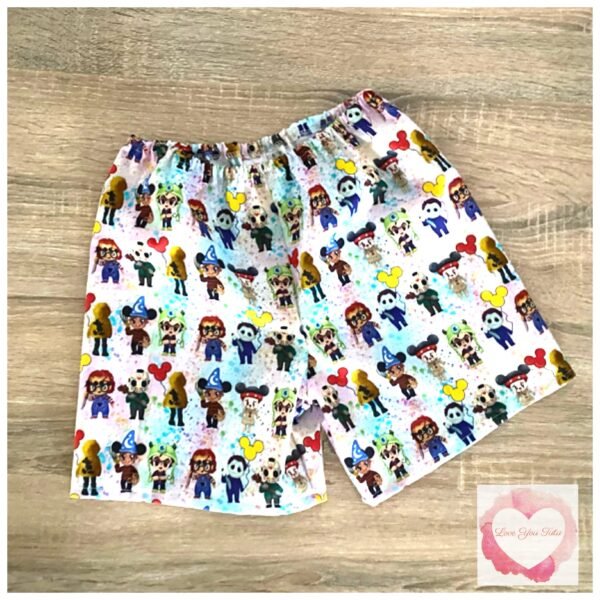 Horror characters shorts size 6 - ready to ship