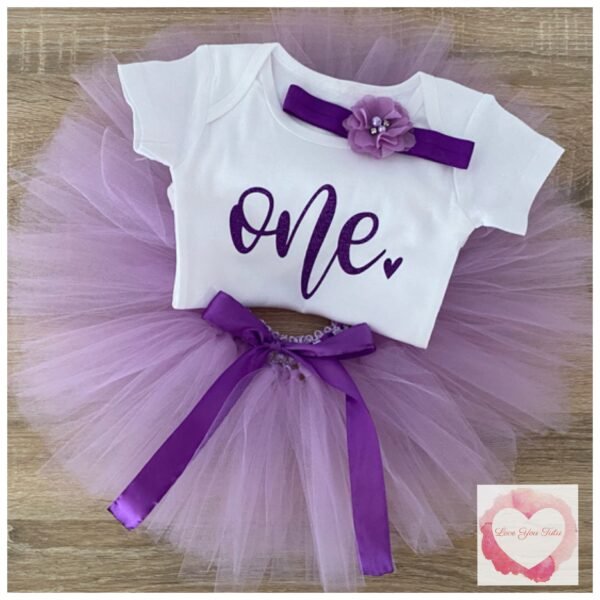 1st birthday tutu set size 0- ready to ship