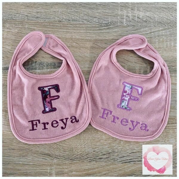 Monogrammed baby bib