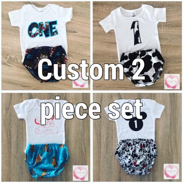 *Custom 2 piece set nappy cover set