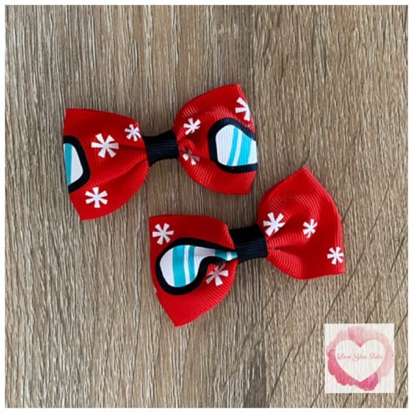 Christmas Bow hair clip sets - Image 2