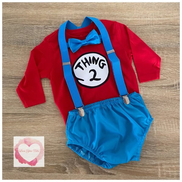 Thing 1 or 2, 3 piece set