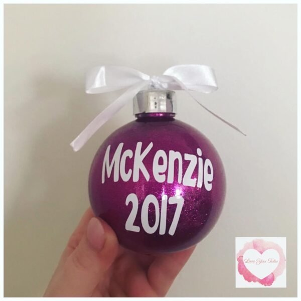 Personalised glitter Baubles - Image 4