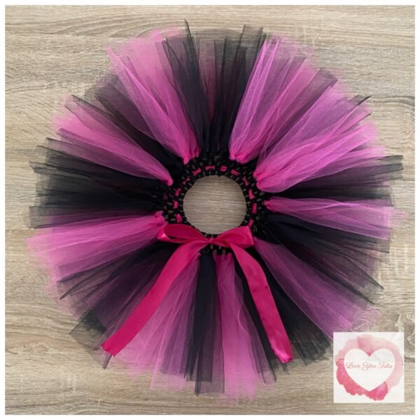 Black & fuchsia short Tutu skirt