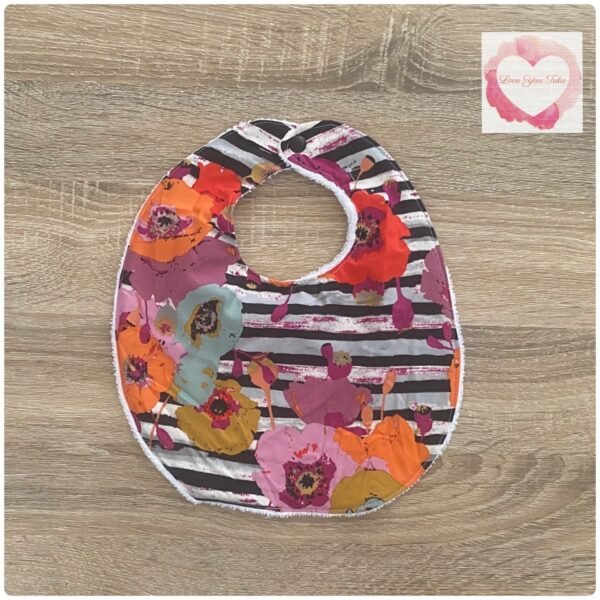 Floral bib -ready to ship