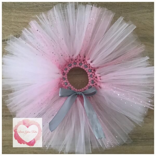 Baby pink & sequin tulle short Tutu skirt