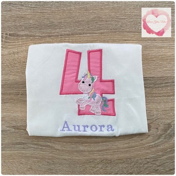 Embroidered unicorn numbered design - Image 2
