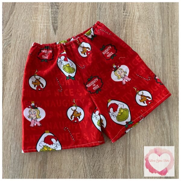 The Grinch red ornaments Christmas unisex shorts size 1 - ready to ship