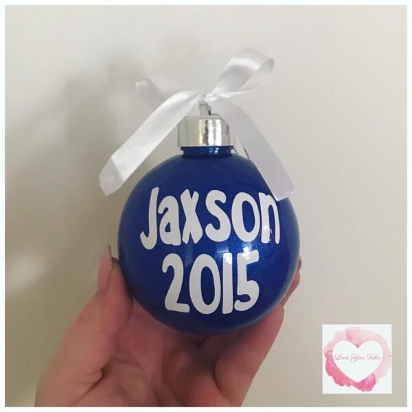 Personalised glitter Baubles - Image 2