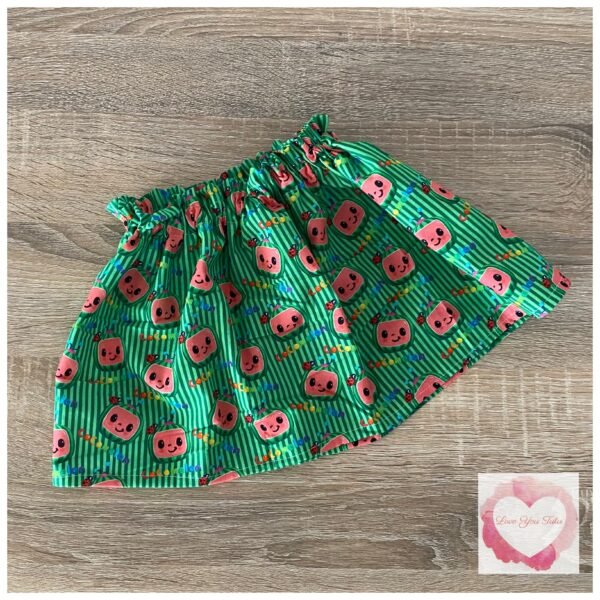 Melon paperbag skirt- size 00-0 - ready to ship