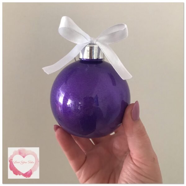 Personalised pet glitter Baubles - Image 5