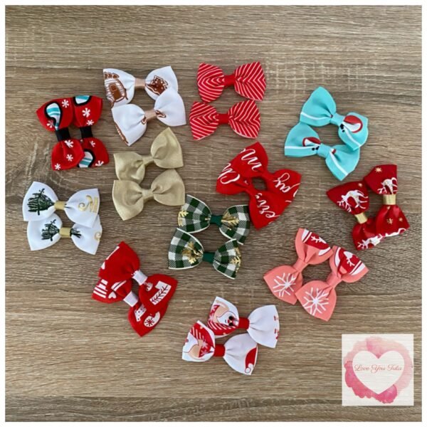 Christmas Bow hair clip sets