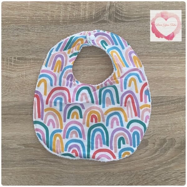 Rainbows bib -ready to ship - Image 2