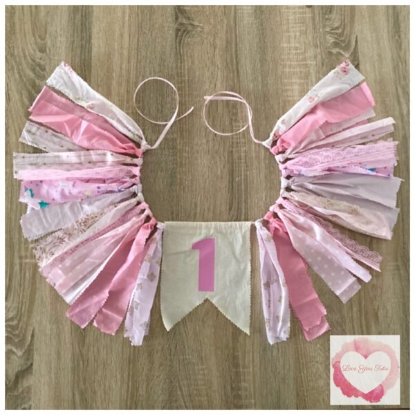 *Custom Fabric shabby birthday bunting - Image 5