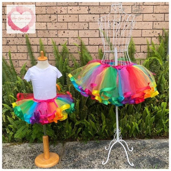 Mummy & Me matching short ribbon trimmed tutus - Image 2