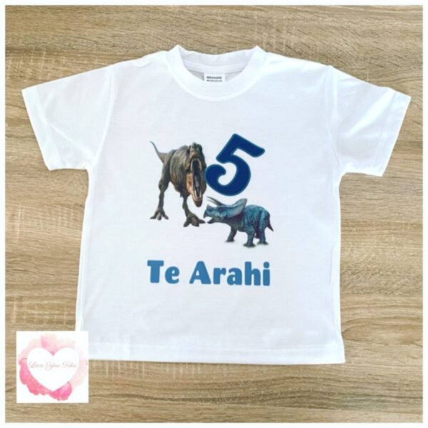 Printed personalised dinosaur design
