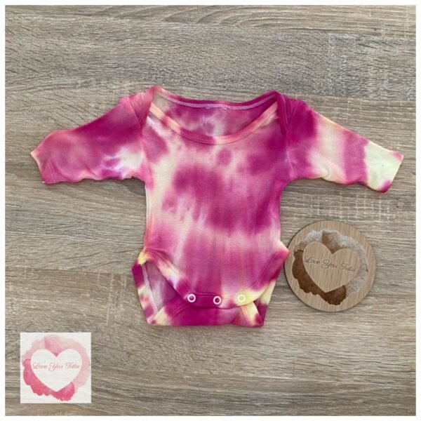 Hand tie dyed onesie size 00000-ready to ship