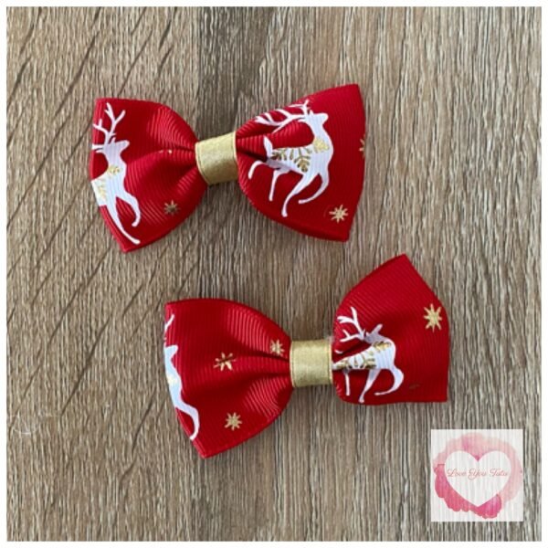 Christmas Bow hair clip sets - Image 11