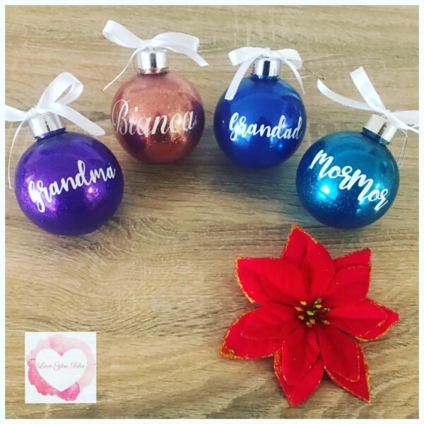 Personalised glitter Baubles - Image 5