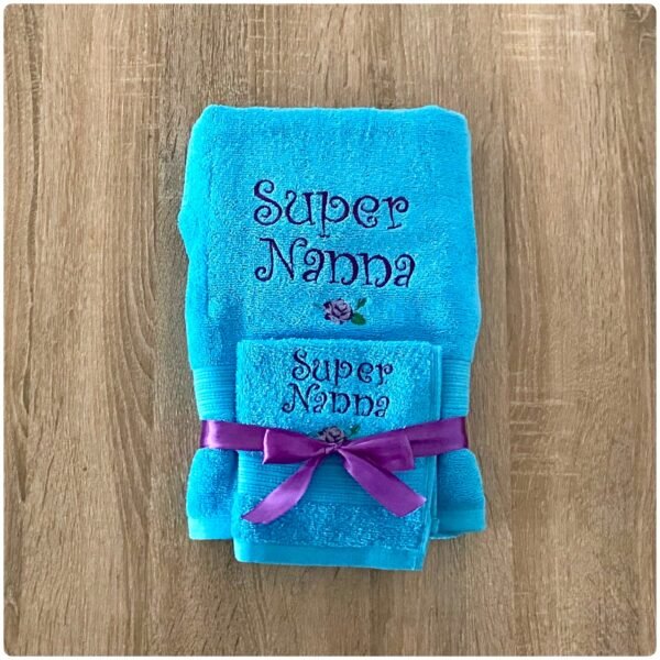 Embroidered personalised towel set - Image 2