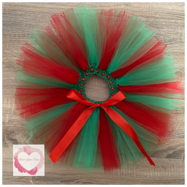 Red & green short tutu 1-5 years -ready to ship