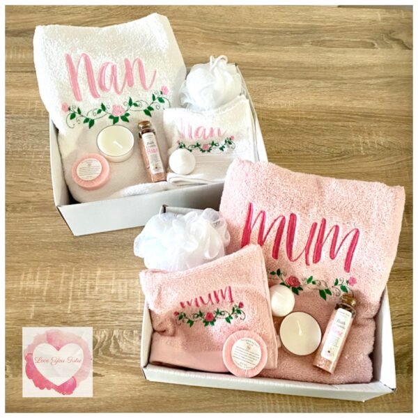 Personalised pamper bath gift set