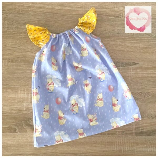 Winnie the Pooh flutter sleeve dress size 1- ready to ship