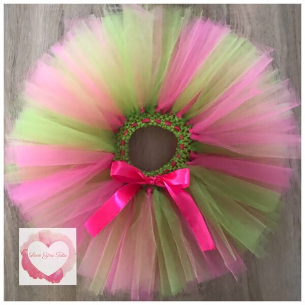 Shocking pink & Apple short Tutu skirt