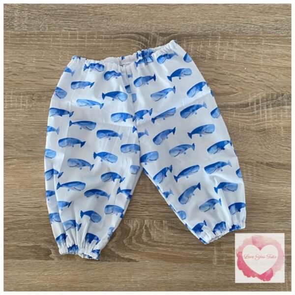 Whale print harem pants size 00-ready to ship