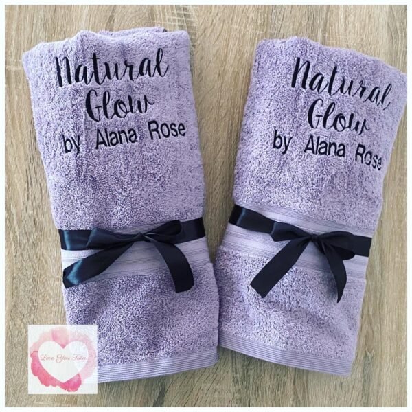 Embroidered personalised towel- name/wording only - Image 3