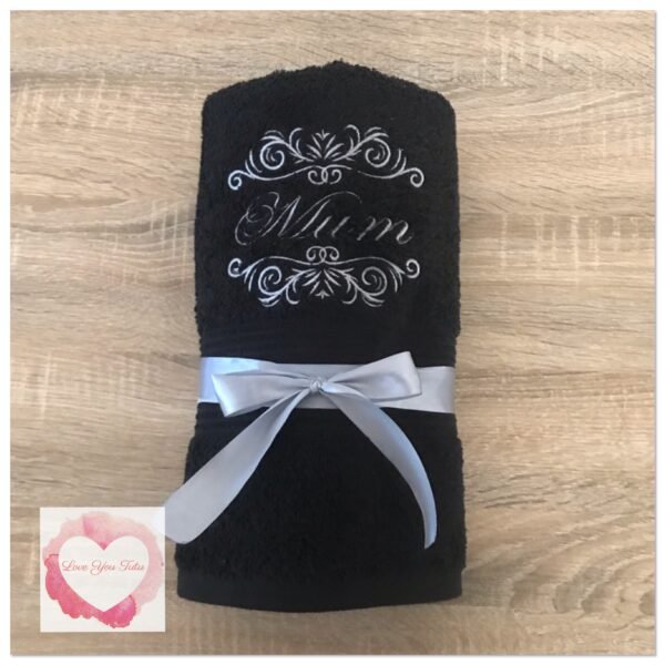 Embroidered Mum towel