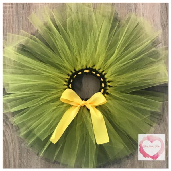 Black and yellow short tutu skirt