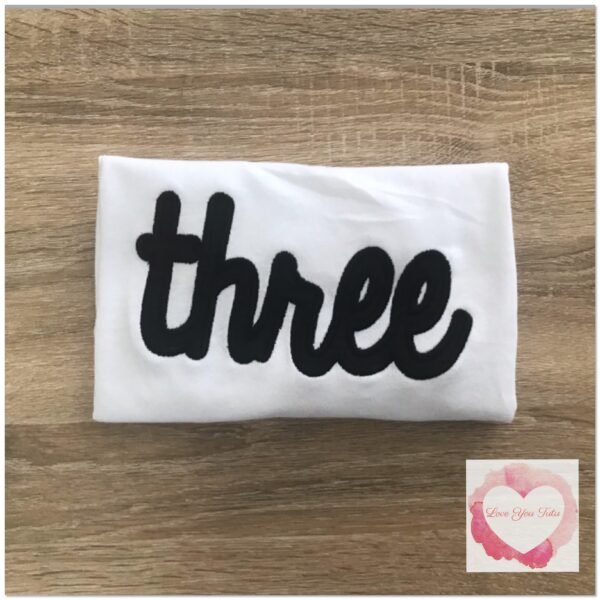 Embroidered three design