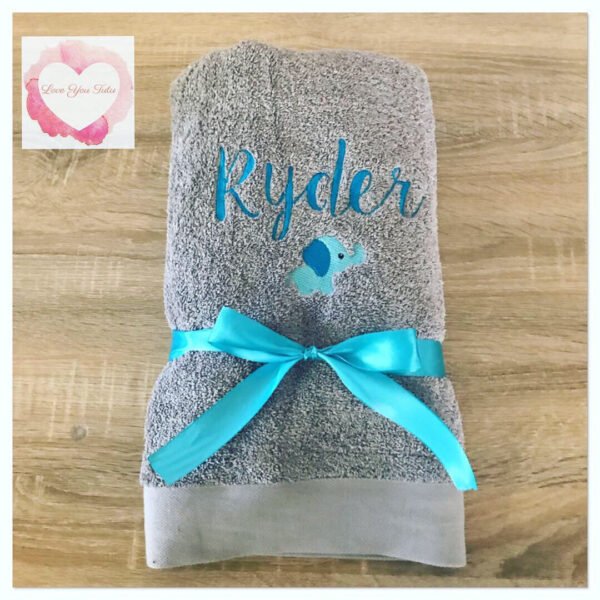 Embroidered personalised towel with picture - Image 7