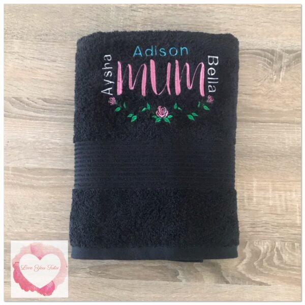 Embroidered mum towel - Image 3